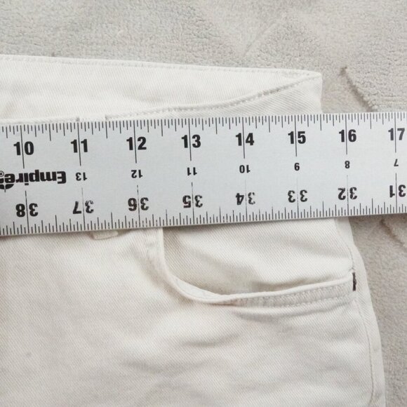 Tecovas High Rise Straight Leg Jean Womens 29 White Denim Western Rodeo Cowgirl - Picture 9 of 14